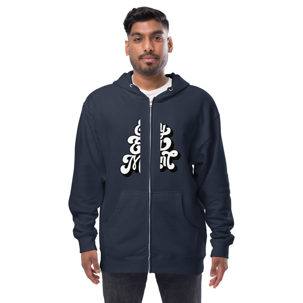 Enjoy every moments white | Unisex Fleece Zip Up Hoodie | Independent Trading Co. SS4500Z