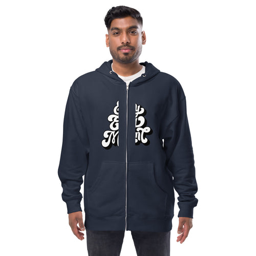Enjoy every moments white | Unisex Fleece Zip Up Hoodie | Independent Trading Co. SS4500Z