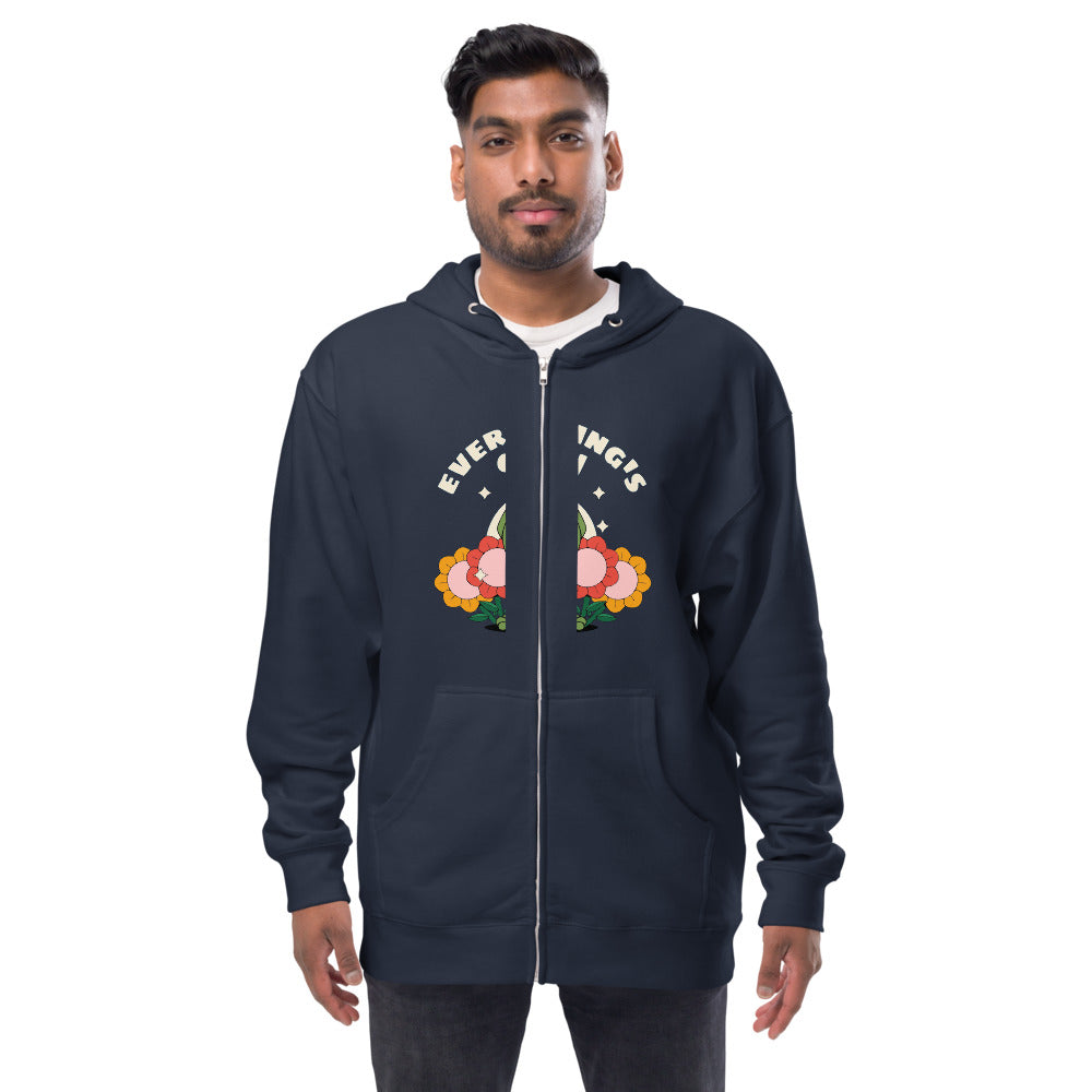 Everything's okay | Unisex Fleece Zip Up Hoodie | Independent Trading Co. SS4500Z