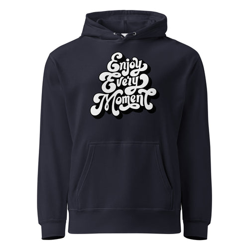 Enjoy every moments white | Unisex French Terry Pullover Hoodie | United Athle 5214-01