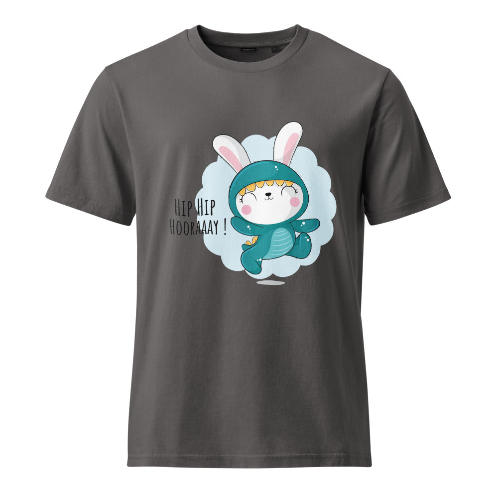 Green rabbit - HIP HIP HOORAAAY | Unisex Garment Dyed Creator 2.0 Vintage T-Shirt | Stanley/Stella SATU041