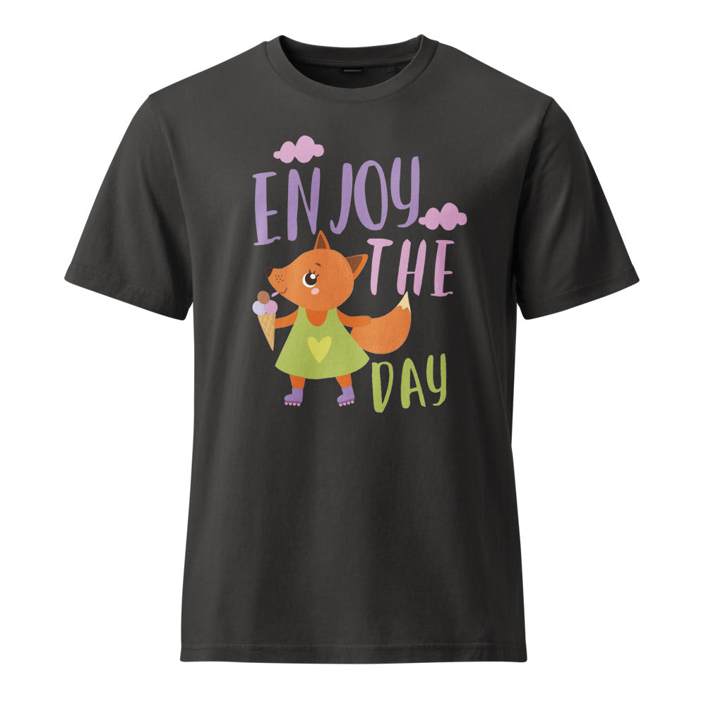 Orange fox - Ẹnoy the day | Unisex Garment Dyed Creator 2.0 Vintage T-Shirt | Stanley/Stella SATU041