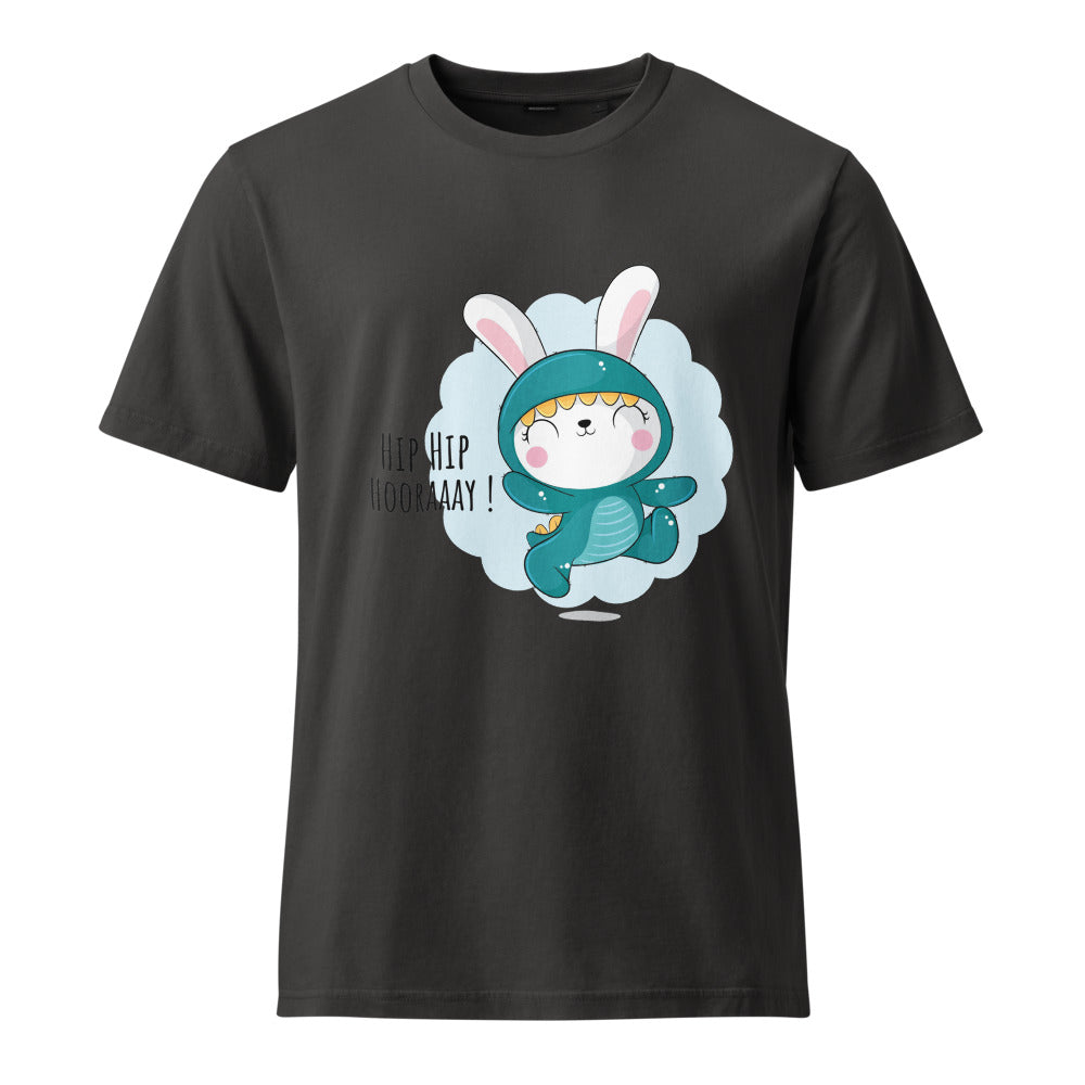Green rabbit - HIP HIP HOORAAAY | Unisex Garment Dyed Creator 2.0 Vintage T-Shirt | Stanley/Stella SATU041