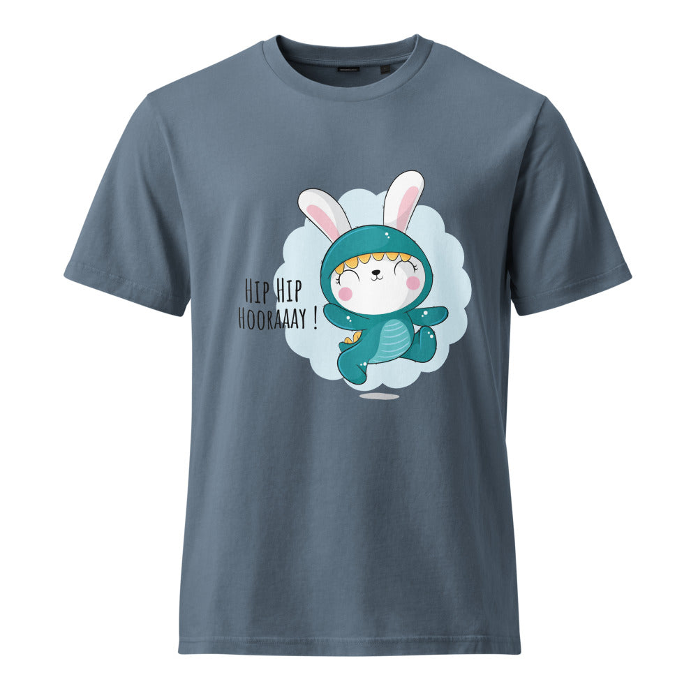 Green rabbit - HIP HIP HOORAAAY | Unisex Garment Dyed Creator 2.0 Vintage T-Shirt | Stanley/Stella SATU041
