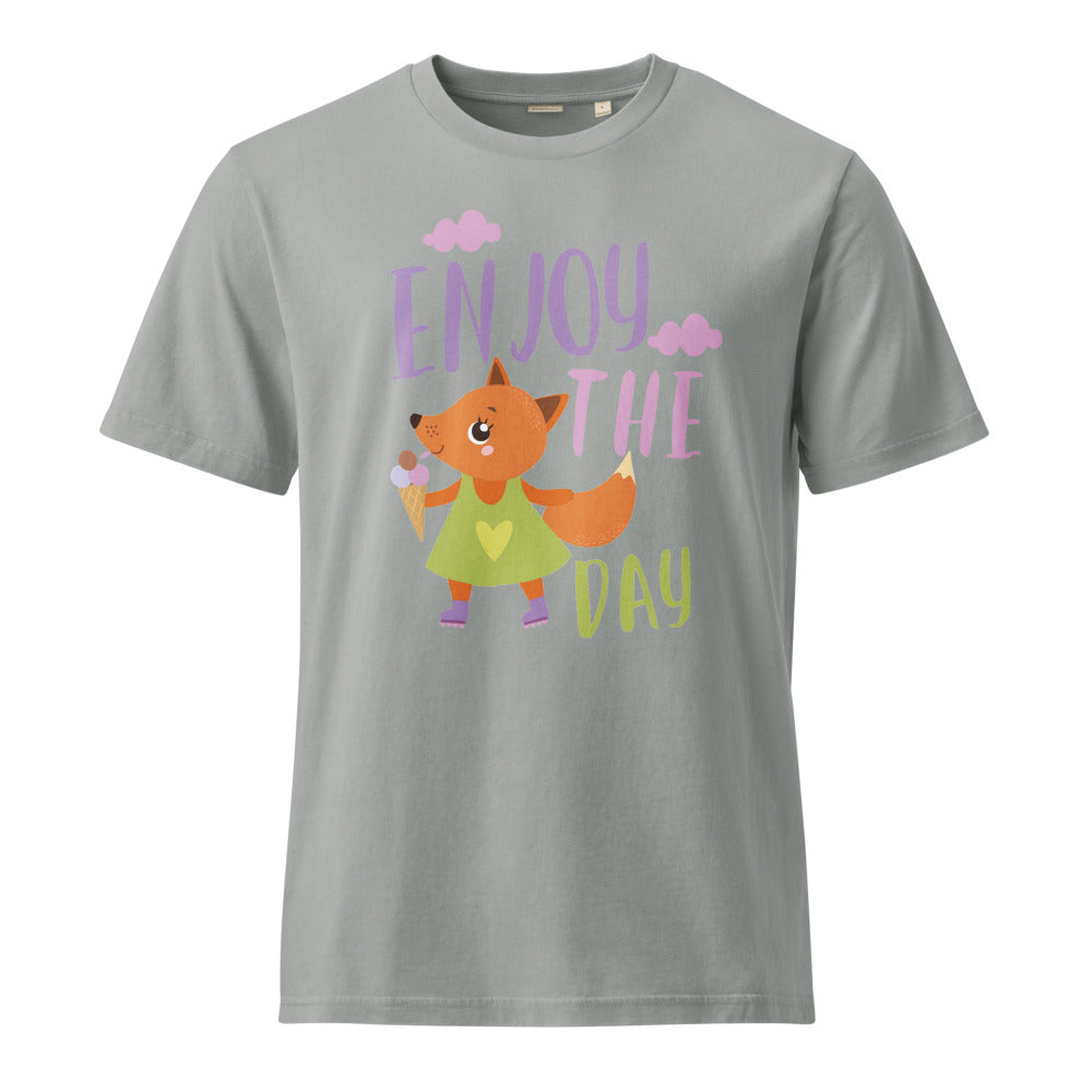 Orange fox - Ẹnoy the day | Unisex Garment Dyed Creator 2.0 Vintage T-Shirt | Stanley/Stella SATU041