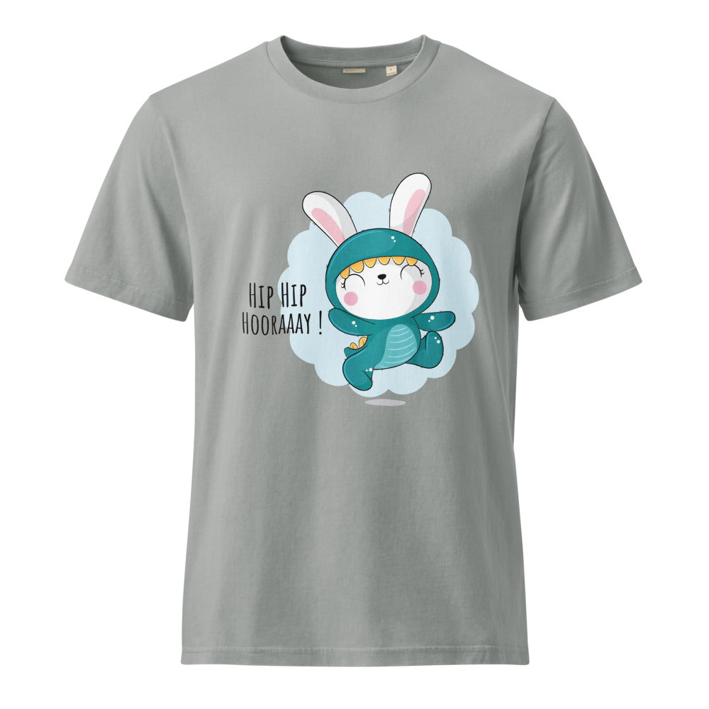 Green rabbit - HIP HIP HOORAAAY | Unisex Garment Dyed Creator 2.0 Vintage T-Shirt | Stanley/Stella SATU041