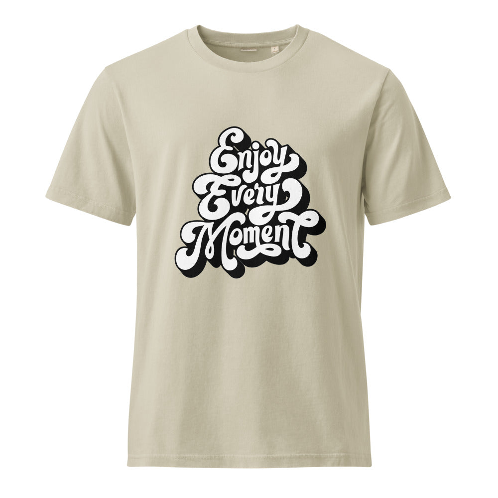 Enjoy every moments white | Unisex Garment Dyed Creator 2.0 Vintage T-Shirt | Stanley/Stella SATU041