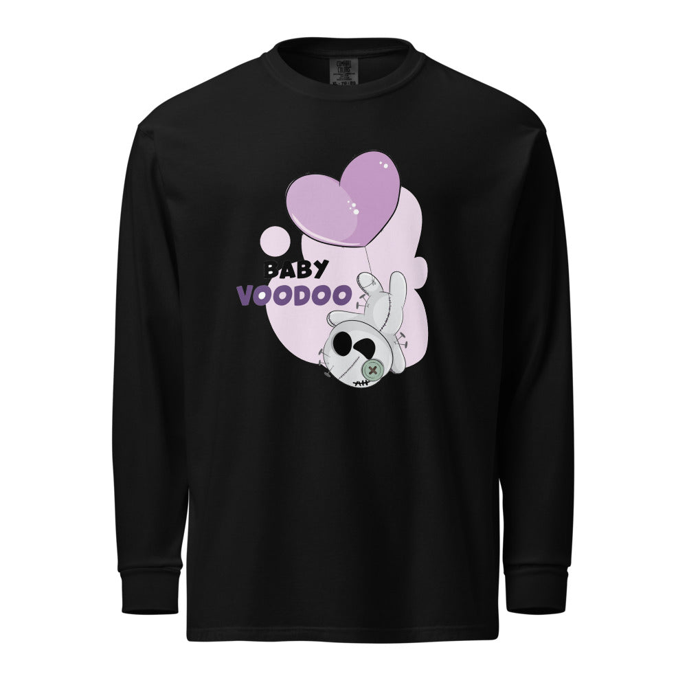Ted heart - Baby voodoo | Unisex Garment-Dyed Heavyweight Long Sleeve Shirt | Comfort Colors 6014
