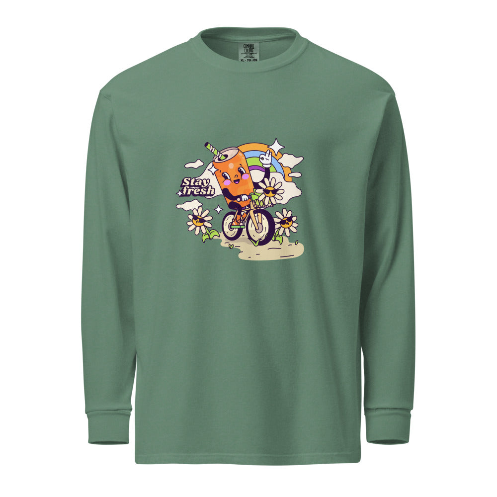 Stay fresh | Unisex Garment-Dyed Heavyweight Long Sleeve Shirt | Comfort Colors 6014