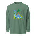Blue dinosaur | Unisex Garment-Dyed Heavyweight Long Sleeve Shirt | Comfort Colors 6014