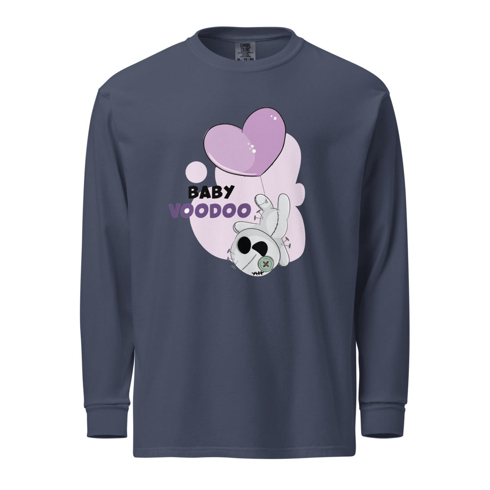 Ted heart - Baby voodoo | Unisex Garment-Dyed Heavyweight Long Sleeve Shirt | Comfort Colors 6014