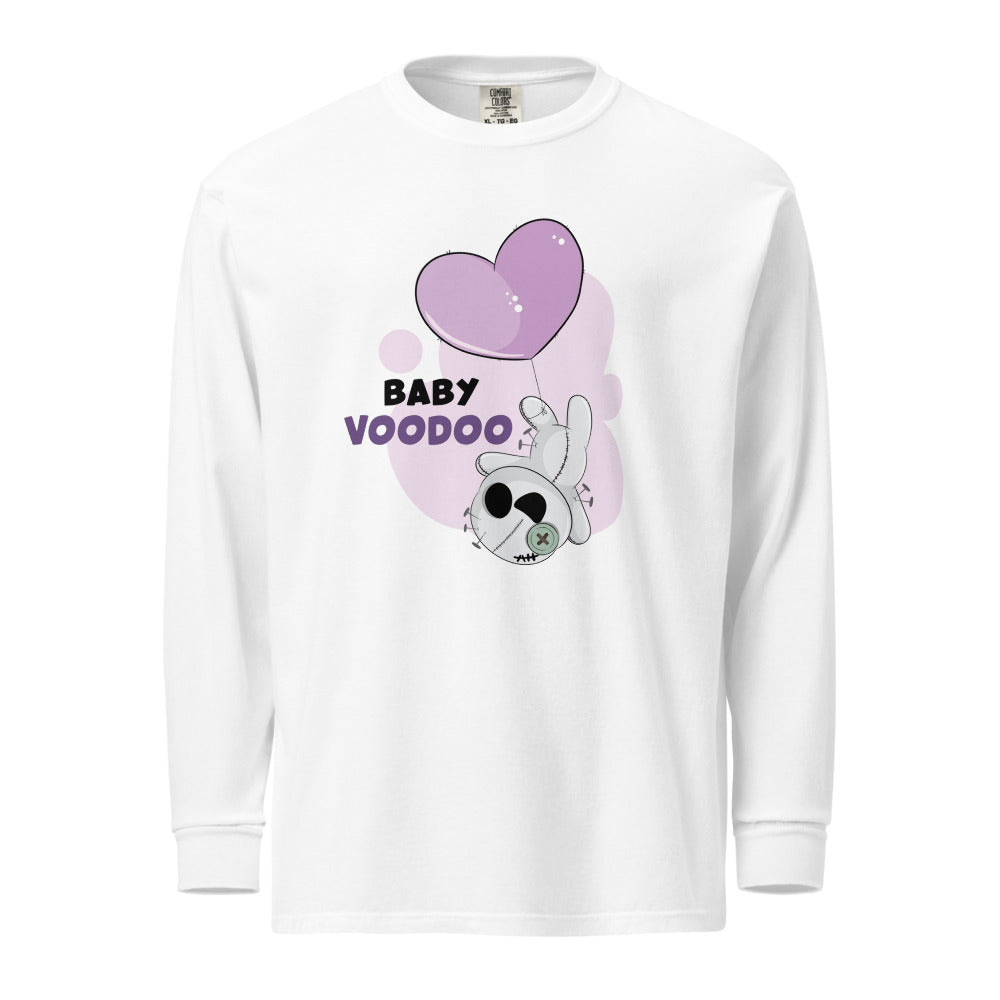 Ted heart - Baby voodoo | Unisex Garment-Dyed Heavyweight Long Sleeve Shirt | Comfort Colors 6014