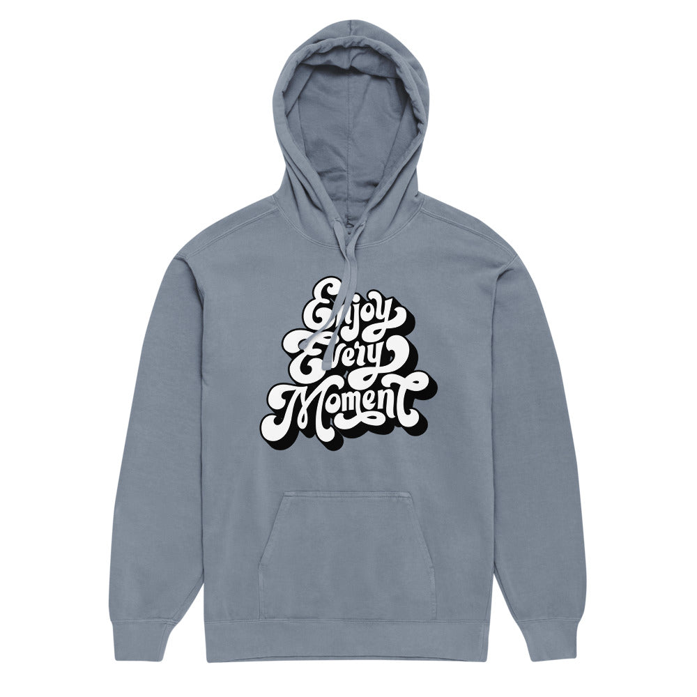 Enjoy every moments white | Unisex Garment-Dyed Hooded Sweatshirt I Comfort Colors 1567