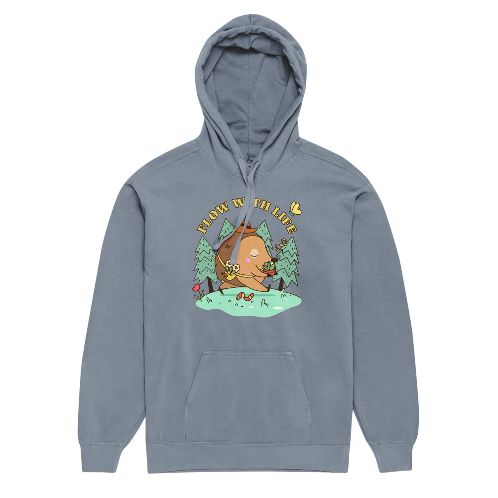 Flow with life | Unisex Garment-Dyed Hooded Sweatshirt I Comfort Colors 1567