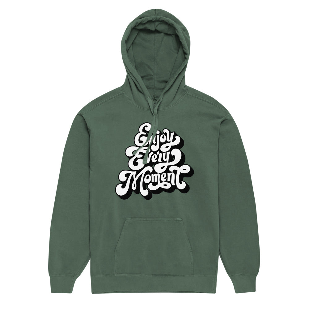Enjoy every moments white | Unisex Garment-Dyed Hooded Sweatshirt I Comfort Colors 1567