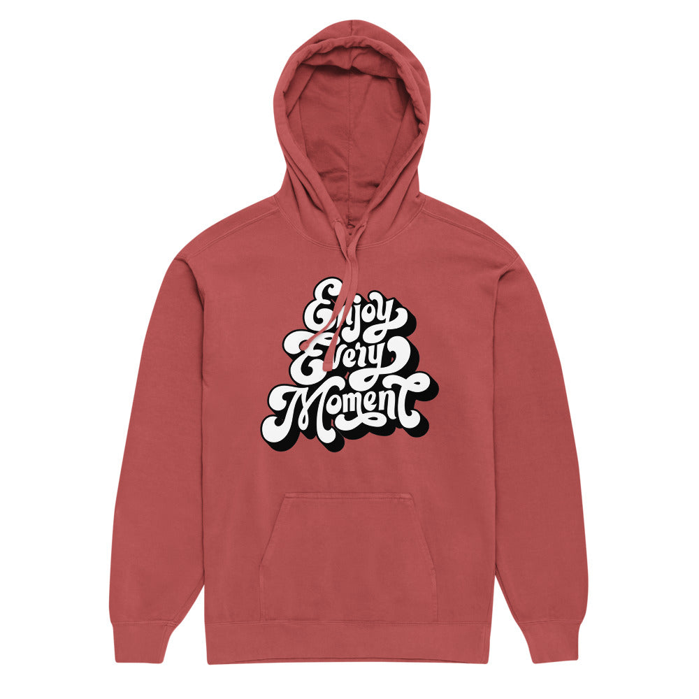 Enjoy every moments white | Unisex Garment-Dyed Hooded Sweatshirt I Comfort Colors 1567