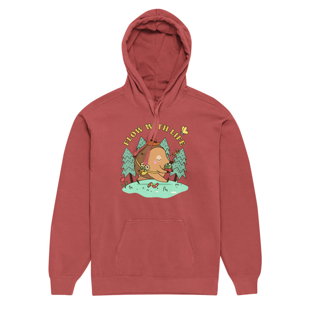 Flow with life | Unisex Garment-Dyed Hooded Sweatshirt I Comfort Colors 1567