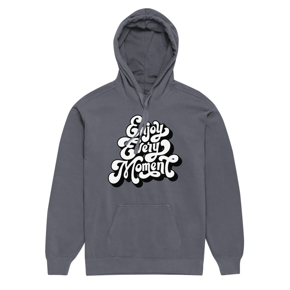Enjoy every moments white | Unisex Garment-Dyed Hooded Sweatshirt I Comfort Colors 1567