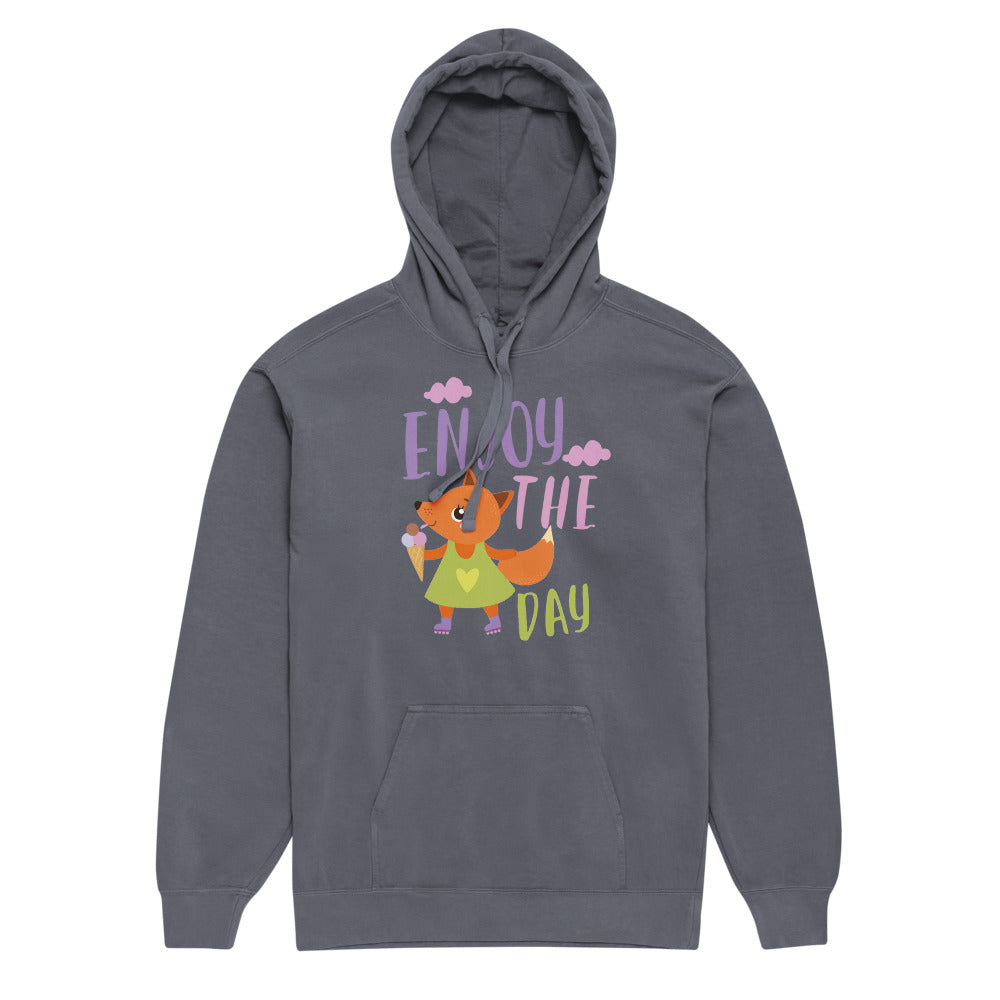 Orange fox - Ẹnoy the day | Unisex Garment-Dyed Hooded Sweatshirt I Comfort Colors 1567