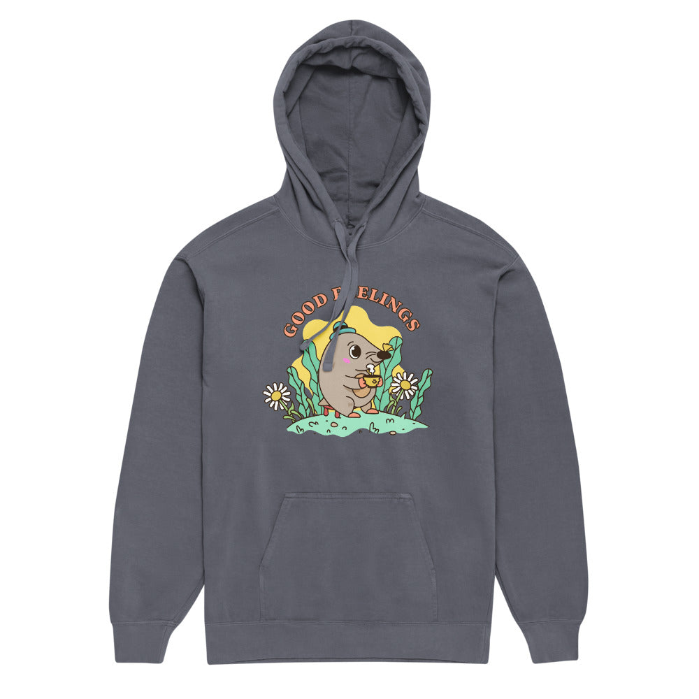 Good feelings | Unisex Garment-Dyed Hooded Sweatshirt I Comfort Colors 1567