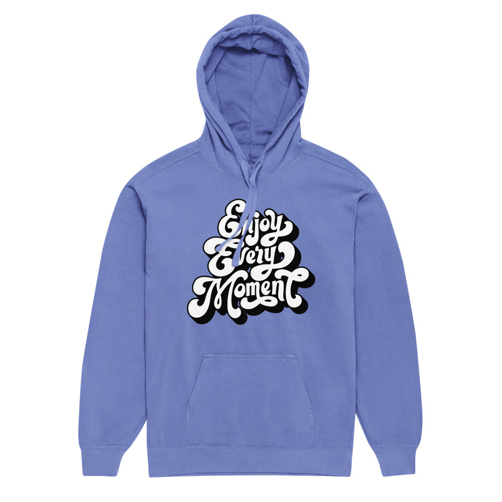 Enjoy every moments white | Unisex Garment-Dyed Hooded Sweatshirt I Comfort Colors 1567