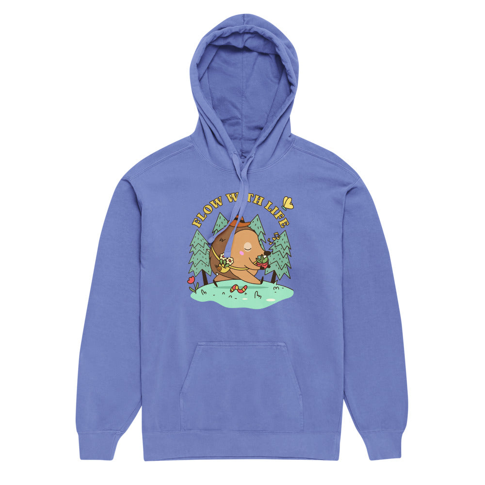 Flow with life | Unisex Garment-Dyed Hooded Sweatshirt I Comfort Colors 1567