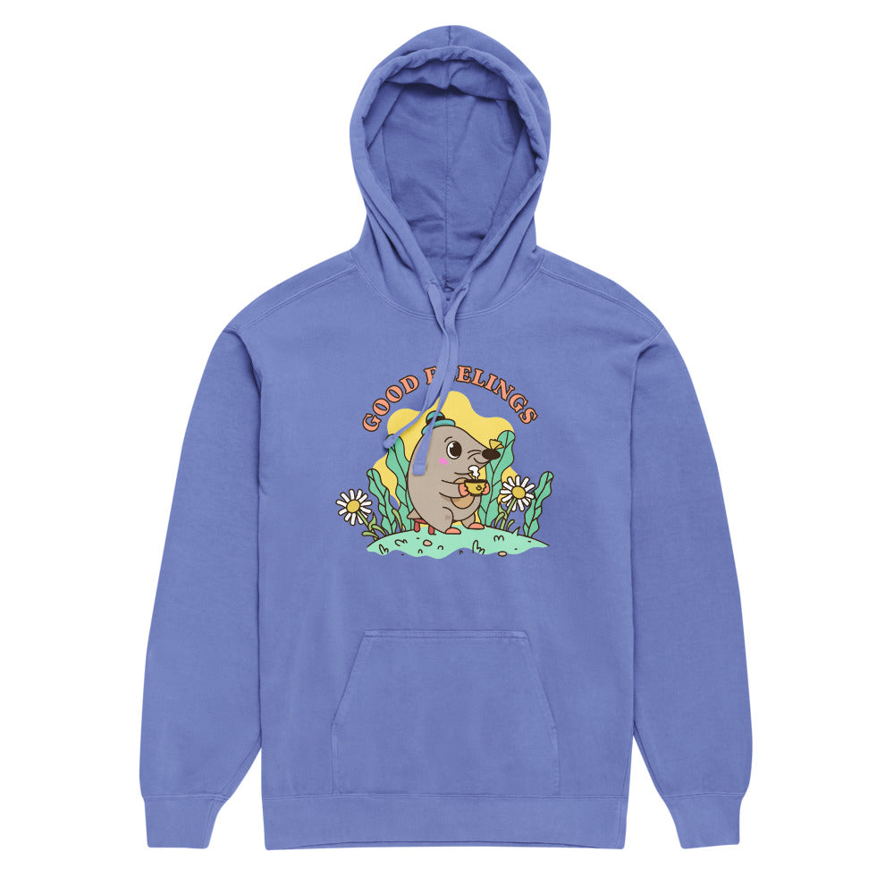 Good feelings | Unisex Garment-Dyed Hooded Sweatshirt I Comfort Colors 1567