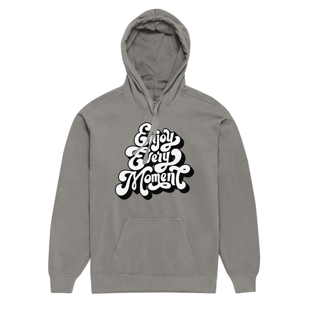 Enjoy every moments white | Unisex Garment-Dyed Hooded Sweatshirt I Comfort Colors 1567