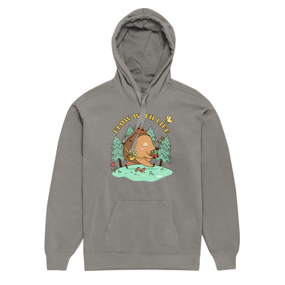 Flow with life | Unisex Garment-Dyed Hooded Sweatshirt I Comfort Colors 1567