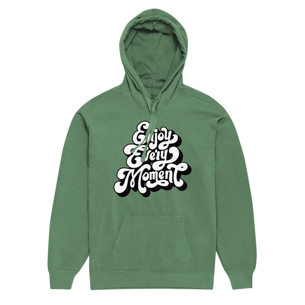 Enjoy every moments white | Unisex Garment-Dyed Hooded Sweatshirt I Comfort Colors 1567