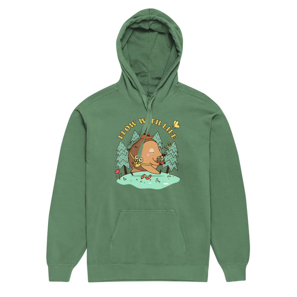 Flow with life | Unisex Garment-Dyed Hooded Sweatshirt I Comfort Colors 1567
