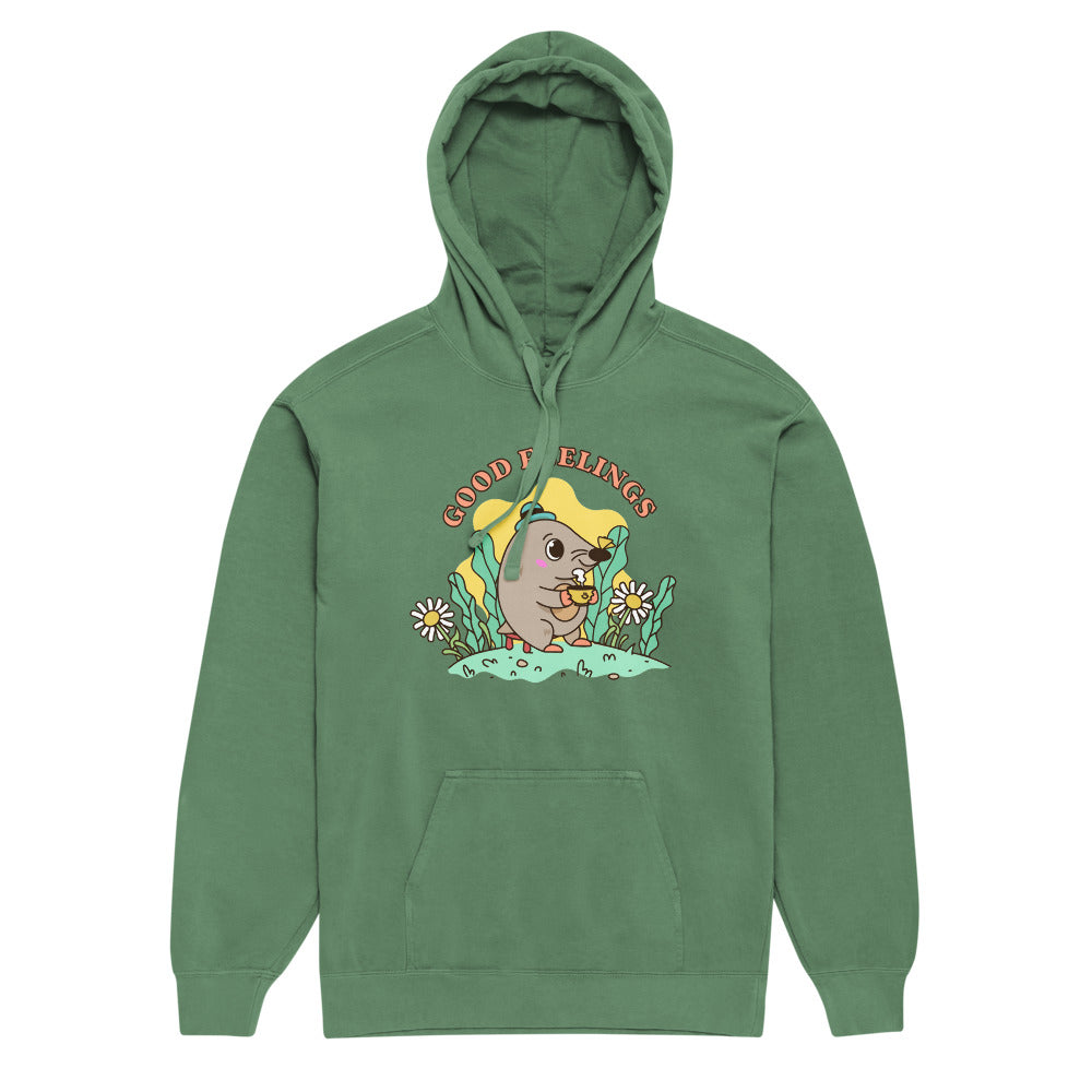 Good feelings | Unisex Garment-Dyed Hooded Sweatshirt I Comfort Colors 1567