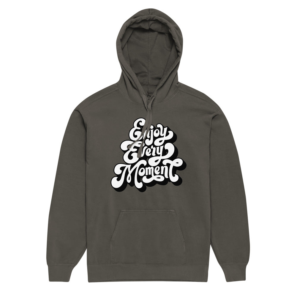 Enjoy every moments white | Unisex Garment-Dyed Hooded Sweatshirt I Comfort Colors 1567