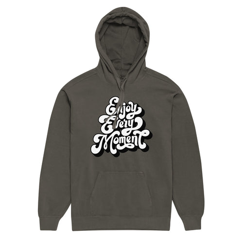 Enjoy every moments white | Unisex Garment-Dyed Hooded Sweatshirt I Comfort Colors 1567