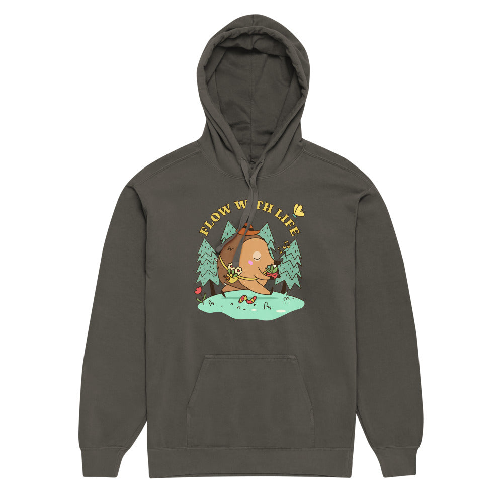 Flow with life | Unisex Garment-Dyed Hooded Sweatshirt I Comfort Colors 1567
