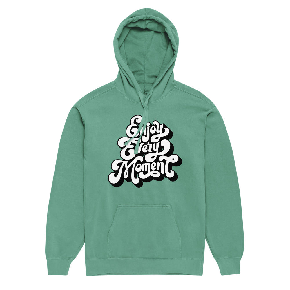 Enjoy every moments white | Unisex Garment-Dyed Hooded Sweatshirt I Comfort Colors 1567