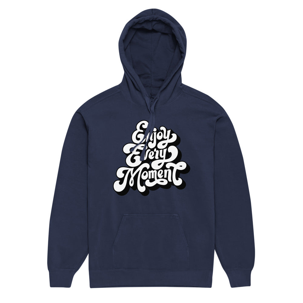 Enjoy every moments white | Unisex Garment-Dyed Hooded Sweatshirt I Comfort Colors 1567