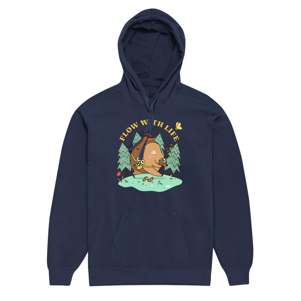 Flow with life | Unisex Garment-Dyed Hooded Sweatshirt I Comfort Colors 1567