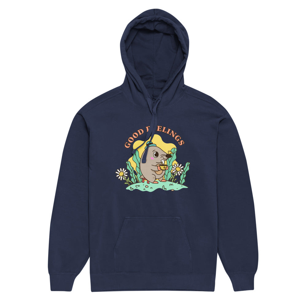 Good feelings | Unisex Garment-Dyed Hooded Sweatshirt I Comfort Colors 1567