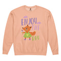 Orange fox - Ẹnoy the day | Unisex Garment-Dyed Lightweight Fleece Crewneck Sweatshirt I Comfort Colors 1466