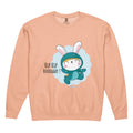 Green rabbit - HIP HIP HOORAAAY | Unisex Garment-Dyed Lightweight Fleece Crewneck Sweatshirt I Comfort Colors 1466