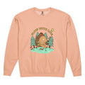 Flow with life | Unisex Garment-Dyed Lightweight Fleece Crewneck Sweatshirt I Comfort Colors 1466