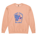 Stay cool be chill | Unisex Garment-Dyed Lightweight Fleece Crewneck Sweatshirt I Comfort Colors 1466