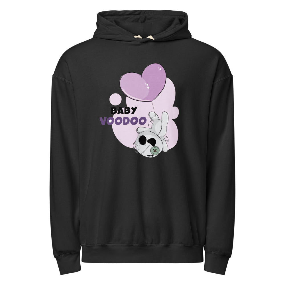 Ted heart - Baby voodoo | Unisex Garment-Dyed Lightweight Fleece Hooded Sweatshirt I Comfort Colors 1467