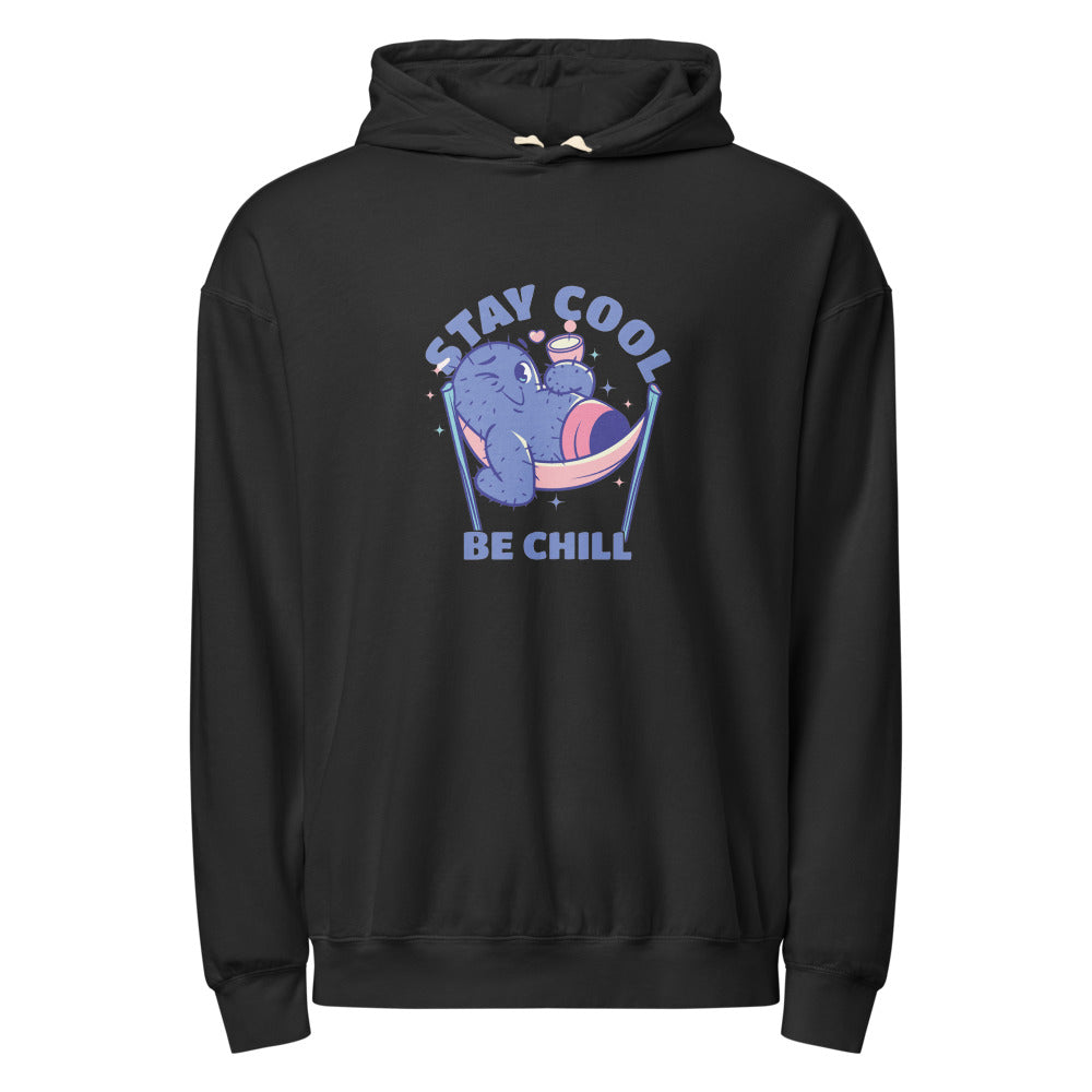 Stay cool be chill | Unisex Garment-Dyed Lightweight Fleece Hooded Sweatshirt I Comfort Colors 1467