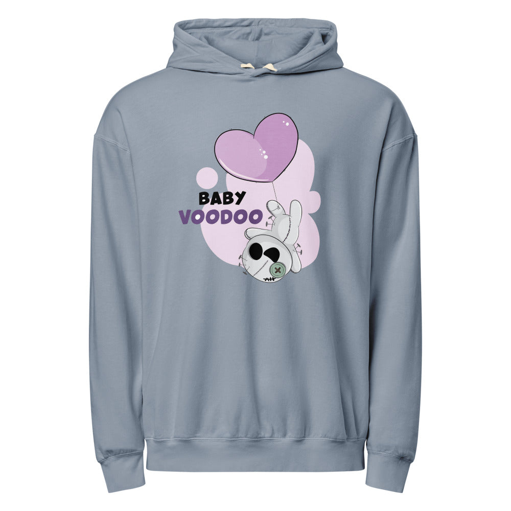 Ted heart - Baby voodoo | Unisex Garment-Dyed Lightweight Fleece Hooded Sweatshirt I Comfort Colors 1467