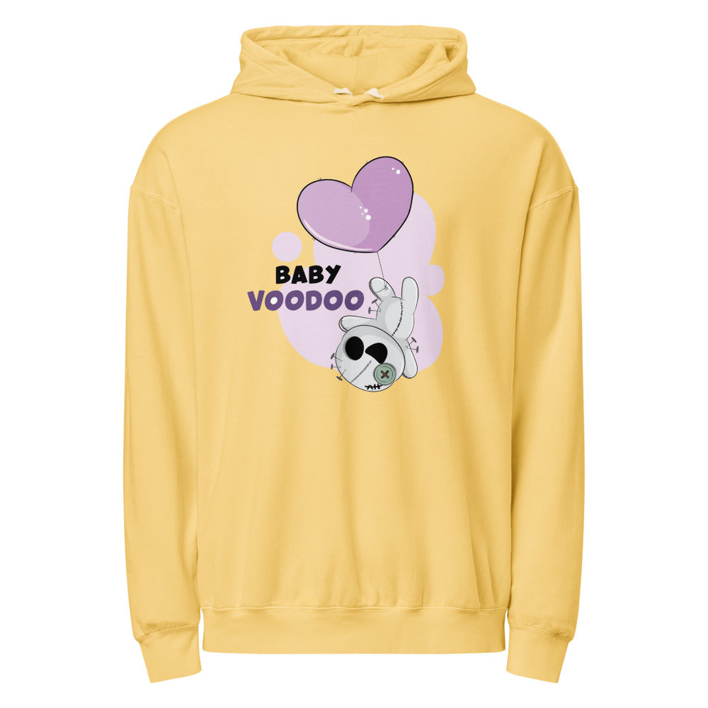 Ted heart - Baby voodoo | Unisex Garment-Dyed Lightweight Fleece Hooded Sweatshirt I Comfort Colors 1467