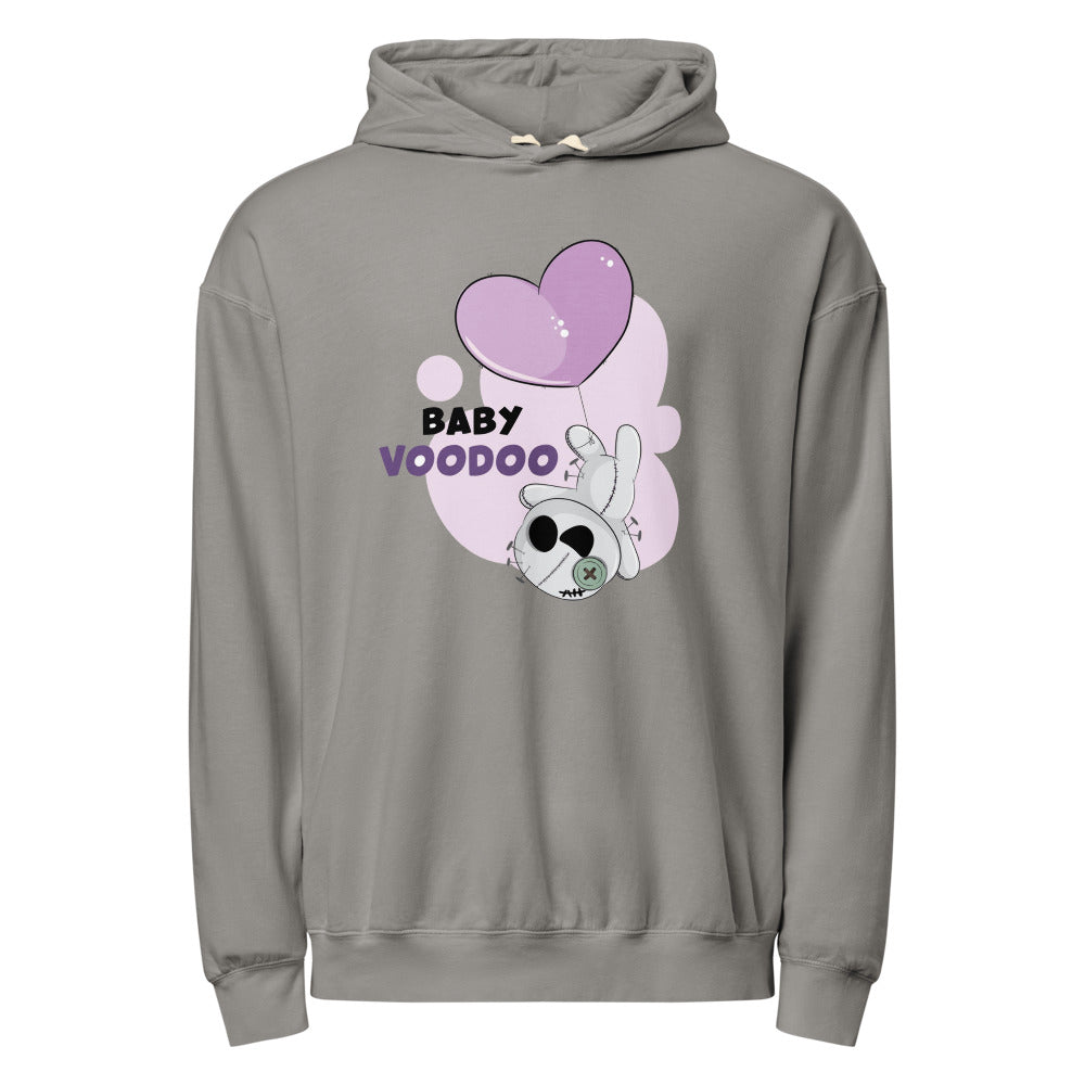 Ted heart - Baby voodoo | Unisex Garment-Dyed Lightweight Fleece Hooded Sweatshirt I Comfort Colors 1467