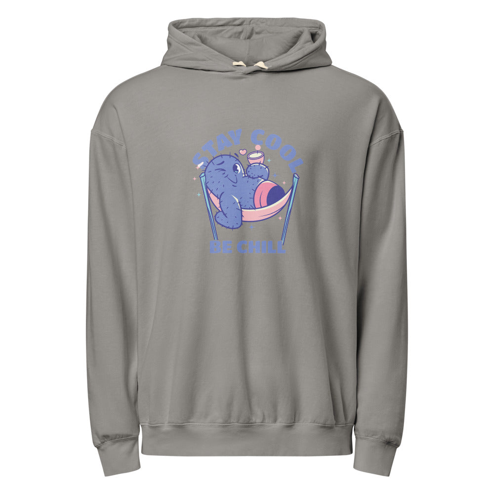 Stay cool be chill | Unisex Garment-Dyed Lightweight Fleece Hooded Sweatshirt I Comfort Colors 1467