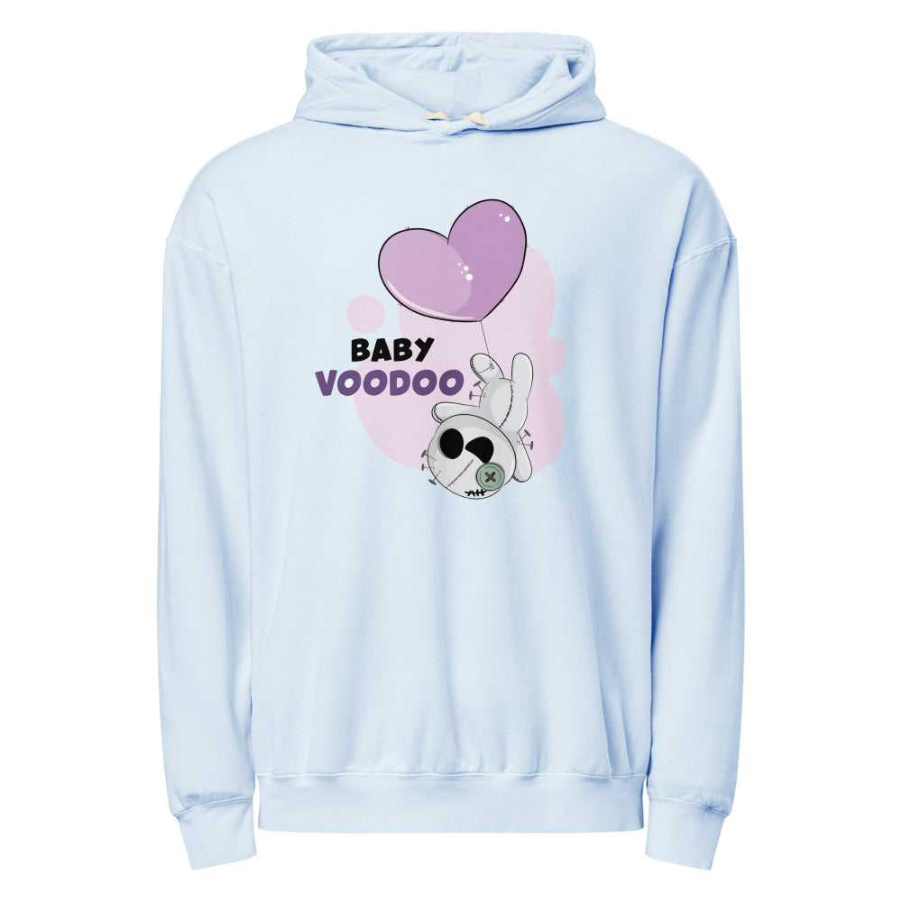 Ted heart - Baby voodoo | Unisex Garment-Dyed Lightweight Fleece Hooded Sweatshirt I Comfort Colors 1467